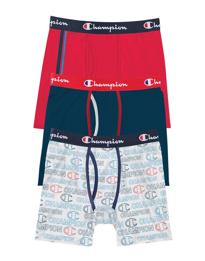 Champion Onderbroek Heren - Rood/Donkerblauw/Grijs - Everyday Comfort 3-Pairs ( 194825-XLI )